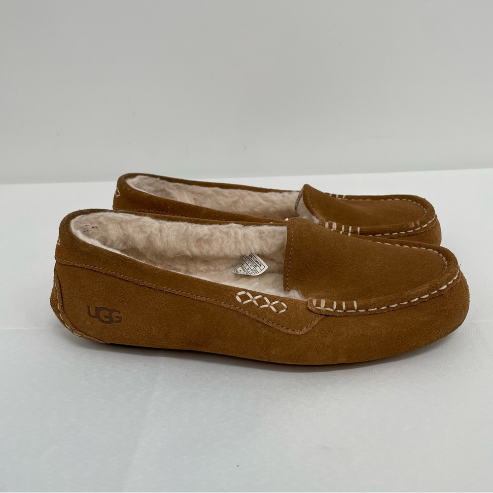 UGG Ansley Slipper Woman's Size 8 In Brown#1106878 Suede/Wool
